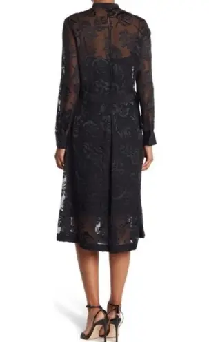 Rag and Bone  Tallulah Black Floral Print Silk Blend Shirt Dress Size 8 NWOT