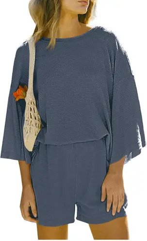 Short Sleeve Set Blue Size 2X