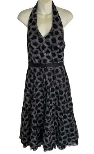 Vintage I.N. Studio Chic Black Halter Dress with Elegant Design Size 8 emo goth