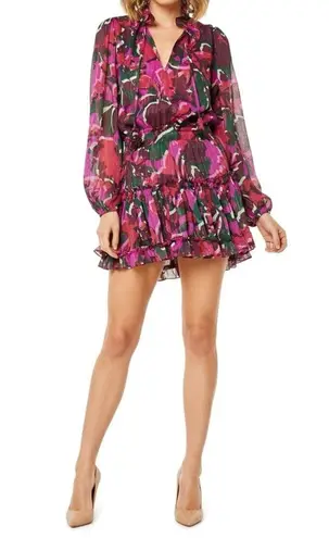 MISA Los Angeles Lorena Mini Dress, Holiday Sparkle Abstract, XS