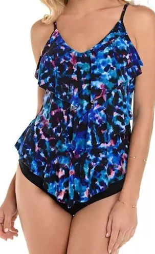 MAGICSUIT ULTRA VIOLET RITA TANKINI TOP. 8. NWT Blue