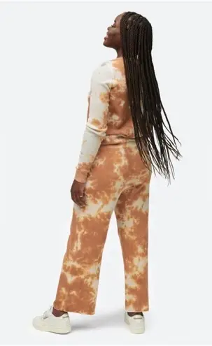 Mate the Label NEW Brown/Tan Tie Dye Organic Thermal Wide Leg Pant - XL