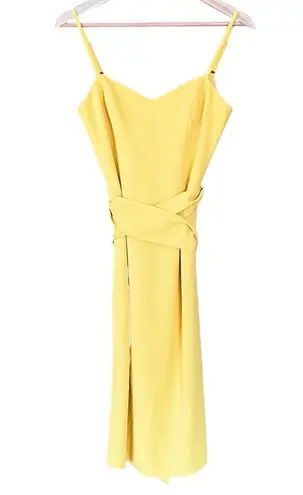 Dress the Population Veronique Midi Bodycon Canary Yellow Size Small