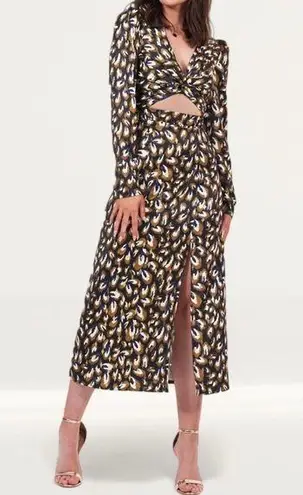 Little Mistress NWT Print Powell Cutout Dress Size UK 10 US 6