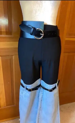 Nwt, Lavishly Paris Two Tone Denim Flare Leg Pants.