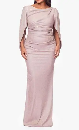 Betsy and Adam “Gracie” Galaxy Knit Glitter Draped Gown Women’s Sz 12