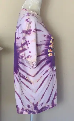 woodstock • peace love music roses tie dye T