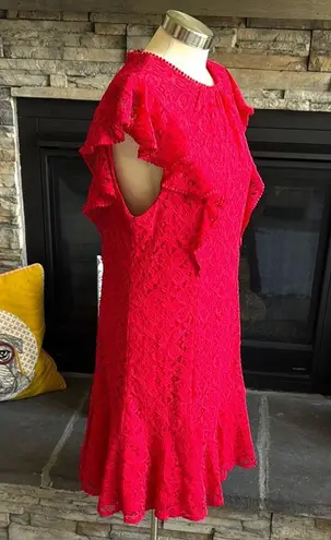 Julia Jordan Red Ruffled Mini Dress