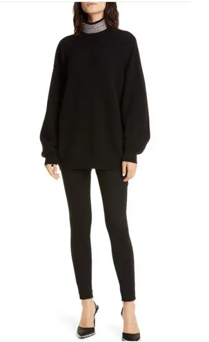 Alexander Wang Crystal Turtleneck Turtleneck Pullover Sweater Black