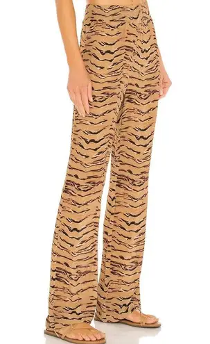 We Wore What NWT  XS Tiger Print High Rise Flare Pants