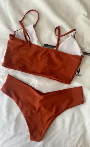 SheIn Cheeky Bikini Set Orange