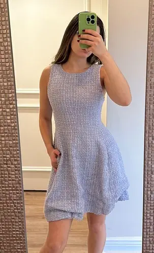 Emporio Armani Sleevless Baby Blue Tweed Dress size 40