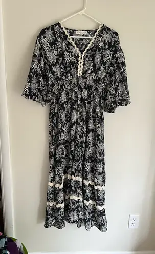 She & Sky Navy and White Maxi dress - Image 1