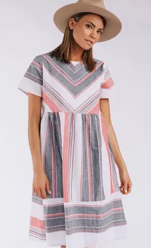 Womens Ces Femme Cotton Candy Striped Resort Dress