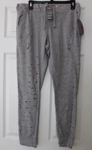 Distressed gray joggers Size undefined
