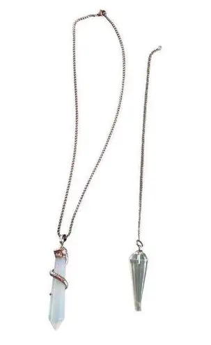 Snake Pendulum Necklace Chain Serpent Goth Grunge Occult Silver