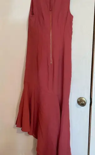 Marciano peach color Red Asymmetrical Ruffled Sheath Dress #glamour #elegant
