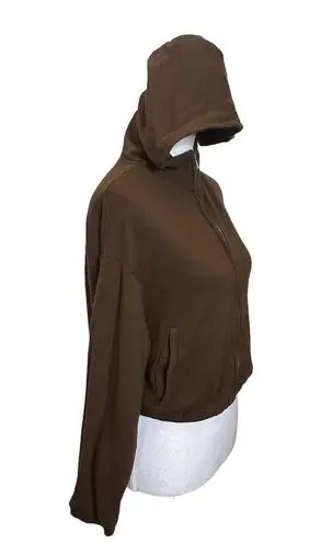 Monrow Full Zip Up Hoodie Sweatshirt Chocolate Brown Women’s Size Small