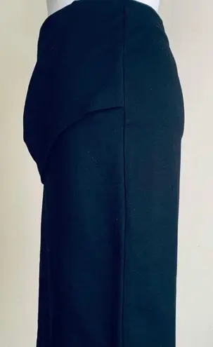 CAbi Solid Black Layered Pencil Skirt