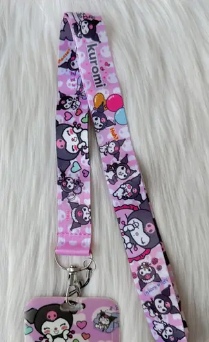 Kuromi lanyard with Id/ card holder Purple