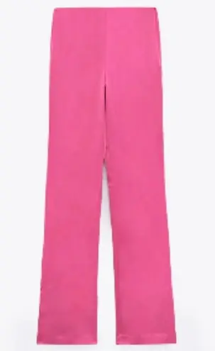 ZARA Hot Pink Satin Effect Pants