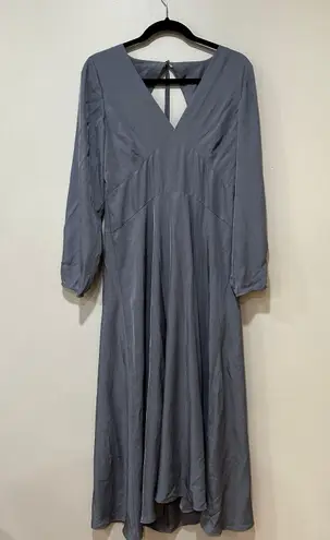 Vince Long Sleeve Paneled V-Neck Midi Maxi Open Back Dress  Size 6