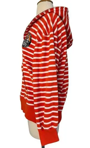 STUDIO SEVEN CHILDHOOD DREAMS Orange Striped Full Zip Japanese Hoodie Jacket S