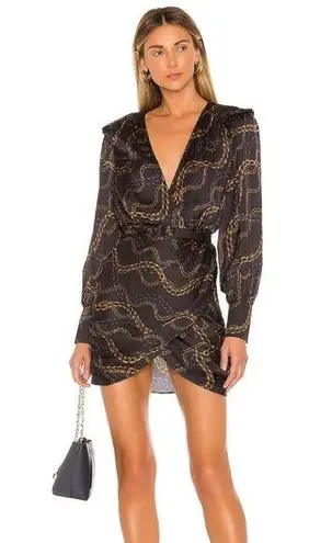 L'Academie NWT L’Acadamie Revolve The Joyce Mini Dress in Black Chain Small