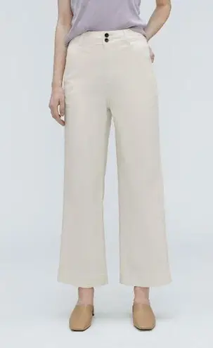 Everlane  The Organic Cotton Wide-Leg Pant Denim Jean Bone Cream Size 00 NWT