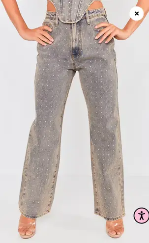 Pretty Little Thing Diamond Jeans Vintage wash