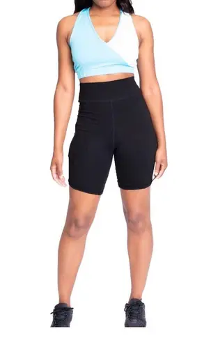 KAMIT Womens Black BIKER Shorts Size Medium Friction Free Pockets For Icepacks