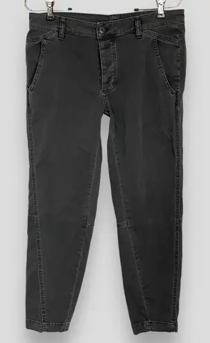 prAna Jeans Cropped Ankle Tapered Leg Faded Black Dark Gray Women Size 8 Cotton