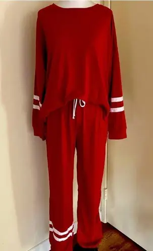 Women’s Loungewear Sweatsuit Sets Red Size L