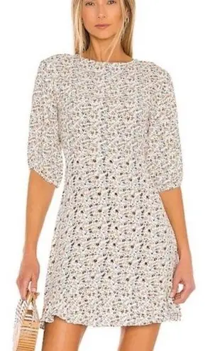 Faithfull the Brand Sidonie Floral Aurelia Cream Floral Mini Dress Size 4