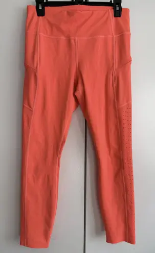 Athleta Neon Orange Powerlift Leggings Women's Size M | Athleisure | Workout