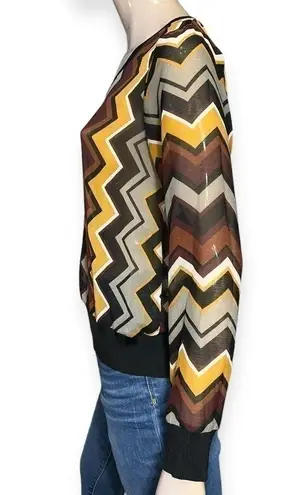 Missoni for Target Women's S Brown Black Zig Zag Chevron V