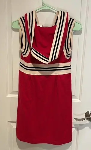 Norma Kamali Norma Kamala x Everlast red striped sleeveless zip up dress small