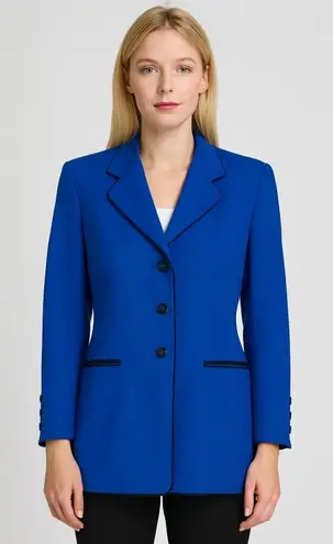 Escada Margaretha Ley Vintage new wool blue blazer size 40