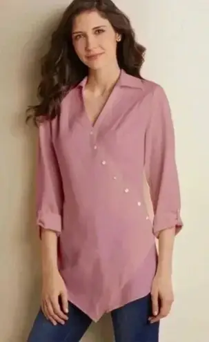 Soft Surroundings Soft Surrounding’s Washed Tencel Tunic Top Petite Small