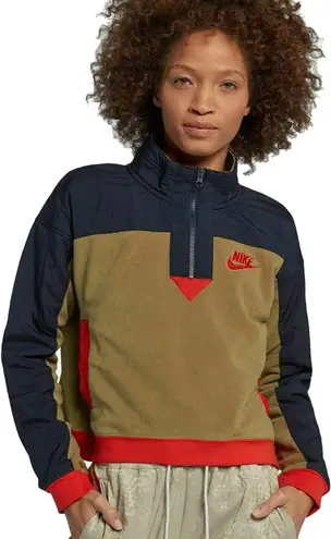 Nike Women’s Half-Zip Fleece Pullover Jacket Crop