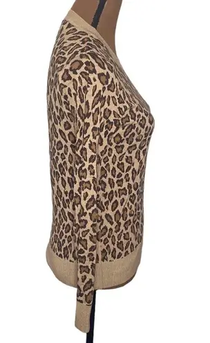 Ellen Tracy tan cheetah print sweater lightweight size S