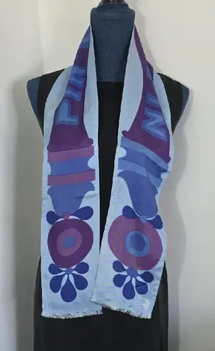 Vintage Pin Up Long Neck Scarf Blue
