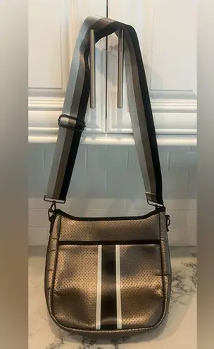 Haute Shore Blake Crossbody Tote Bronze Black Purse EUC