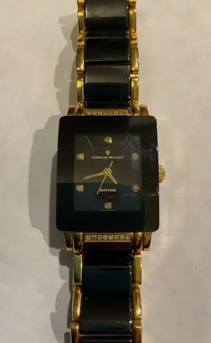 Christian Van Sant Sapphire Black & Gold Women’s Watch