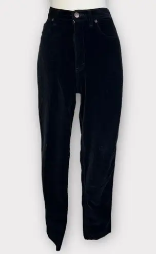 Jordache  | Vintage 90s High Waist Straight Black Velvet Mom Jeans | 9/10