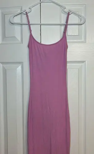SKIMS Fits Everybody Pink Ribbed Dress