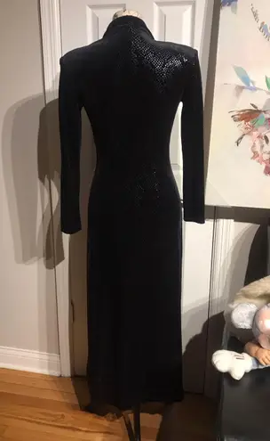 Laura Ashley Vintage Flora Ashley Velvet Snake Embossed Print Oversized Blazer Coat