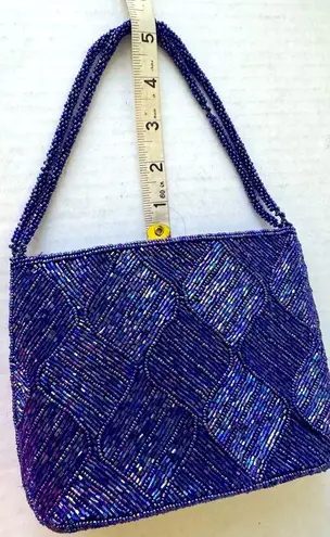 Purple Beaded Evening Bag
