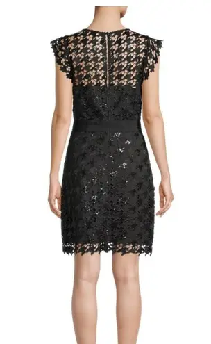 Milly  Leila Herringbone Sequin Lace Dress Mini Cocktail Size 2 Women's NWT