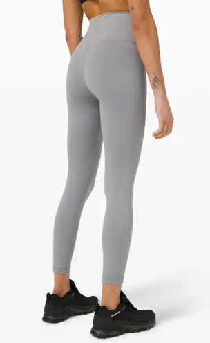 Lululemon  Wunder Train High-Rise Crop Tight 23” Rhino Grey Leggings sz 18 EUC